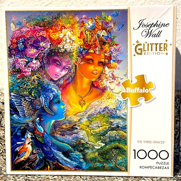 ‼️BOGO FREE‼️ Josephine Wall The Three Graces Glitter Edition 1000PC Puzzle - Picture 1 of 2